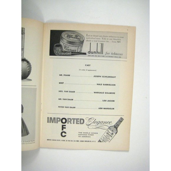 Diary Anne Frank Playbill 1957 Ambassador Theatre Joseph Schildkraut Gusti Huber - Picture 4 of 8